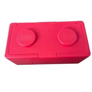 Vintage Chubs Giant Lego Brick Baby Wipes Stackable Red Storage Container